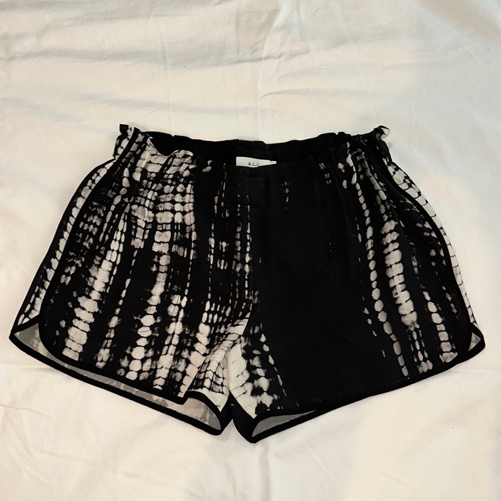 A.L.C. Mark Tie-Dye 100% silk shorts